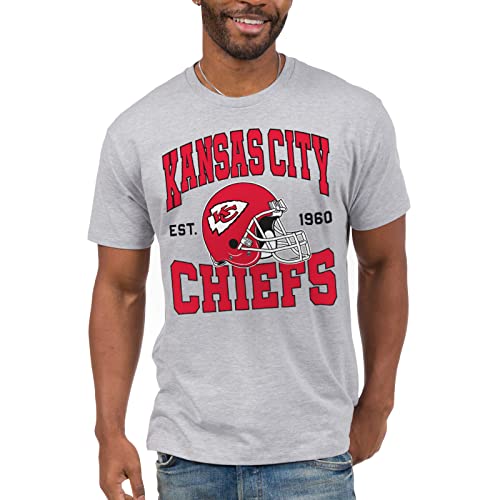 Junk Food Clothing x NFL - Kansas City Chiefs - Team Helmet - Unisex Adult Short Sleeve Fan T-Shirt for Men and Women - Size X-Large von Junk Food