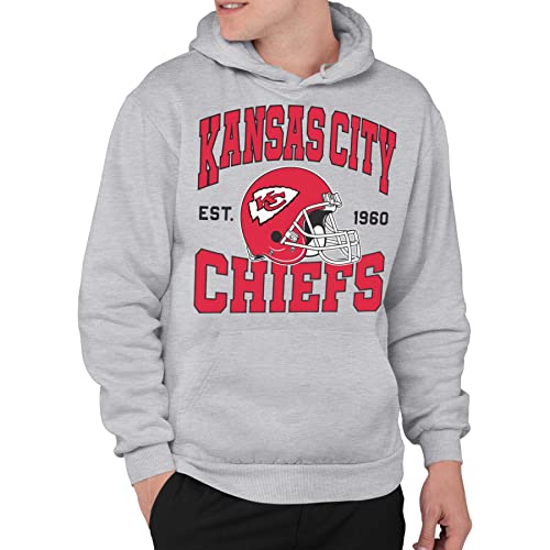 Junk Food NFL - Kansas City Chiefs - Team Helmet - Unisex Adult Pullover Fleece Hoodie for Men and Women - Size 3X-Large von Junk Food