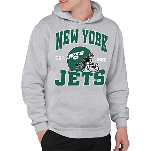 Junk Food Clothing x NFL - Team Helm - Pro Football Erwachsene Pullover Kapuzen-Fleece Sweatshirt für Damen und Herren - Grau von Junk Food