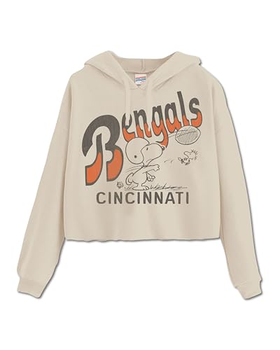 Junk Food Damen Bengals Snoopy Woodstock Pullover, Sand, X-Large von Junk Food