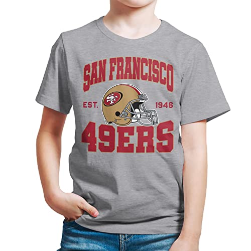 Junk Food NFL - San Francisco 49ers - Team Helmet - Kids Short Sleeve T-Shirt for Boys and Girls - Size Small von Junk Food