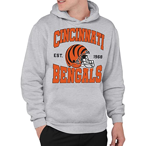 Junk Food NFL - Cincinnati Bengals - Team Helmet - Unisex Adult Pullover Fleece Hoodie for Men and Women - Size Small von Junk Food