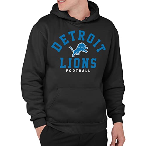 Junk Food NFL Classic Team Logo Hoodie für Männer und Frauen - Detroit Lions - Schwarz - Extra Large von Junk Food