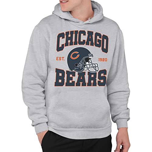 Junk Food Unisex NFL Team Helm Hoodie Kapuzen-Sweatshirt, Chicago Bears-Athletic Heather, XX-Large von Junk Food