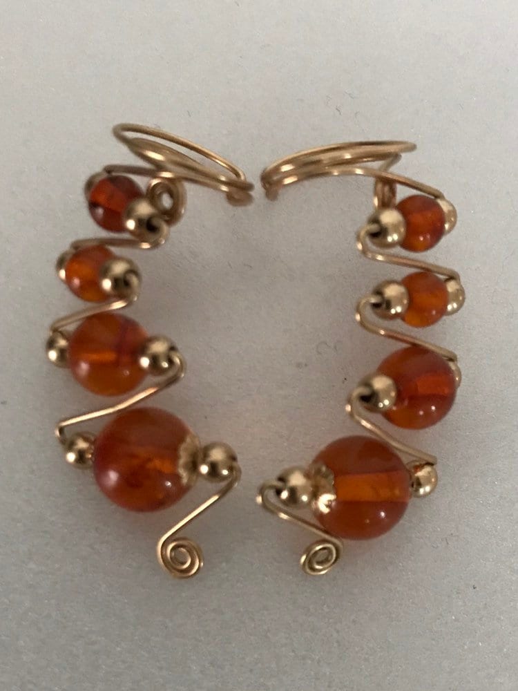 14K Golddraht Ohr Wickel Cuff Climber Ohrringe 14K Golddraht Ohr Wickel Cuff Climber Ohrringe von JunkQueenJellyBean