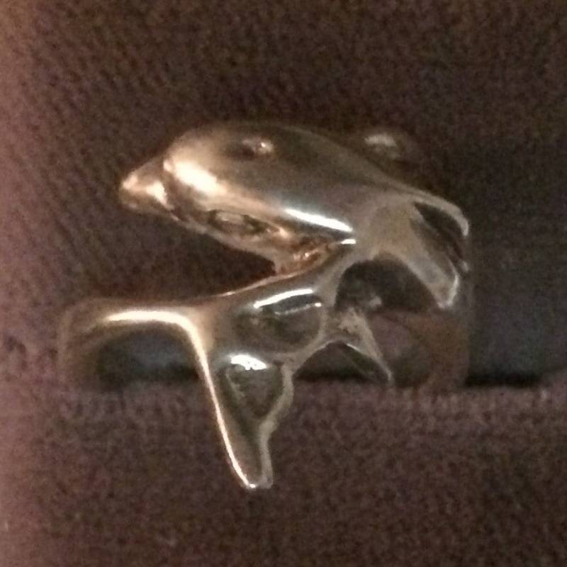 Vintage Sterling Silber Delfin Schweinswal Ring Gr. 6 1/2 Vintage Sterling Silber Delfin Schweinswal Ring Gr. 6 1/2 von JunkQueenJellyBean