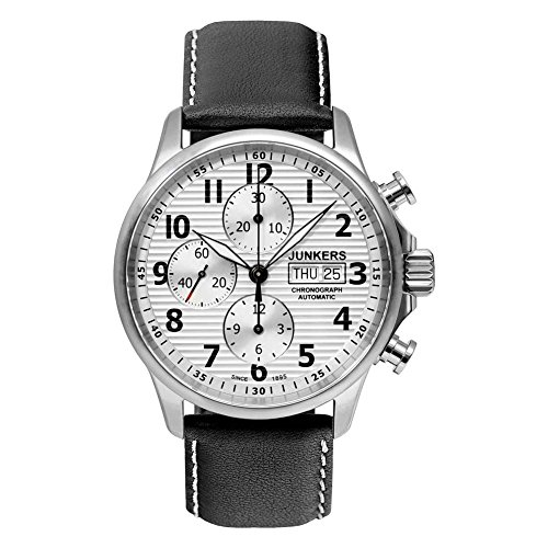 Junkers Herren-Uhren Rund Analog Automatik, Gangreserve ca. 48 Std. One Size Leder 86320347 von Junkers