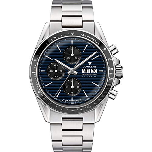 Junkers JUMO Automatik Uhr ETA Valjoux 7750 Saphirglas Chronometer Tachymeter Pilotenuhr 9.21.01.01.M von Junkers