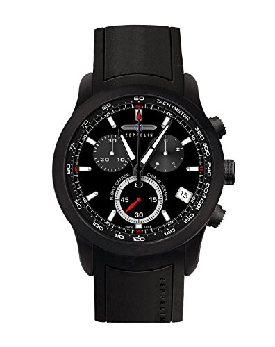 Zeppelin Herren Chronograph Quarz Uhr mit Kautschuk Armband 72902 von Junkers