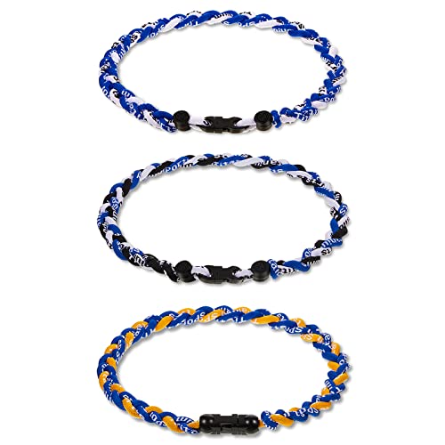 Junkin Baseball-Halsketten mit drei geflochtenen Seilen, Titan-Halskette für Teamgeschenke, Jungen, Herren, Spieler, Softball-Fans, Sport, approx. 45 cm/ 17.72 inches, Nylon und Titan, Kein Edelstein von Junkin
