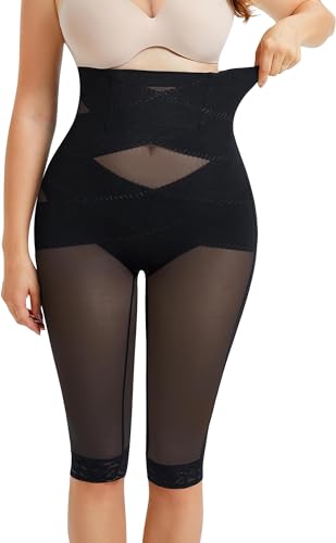 Junlan Bauchweg Unterhose Damen Shapewear Miederhose Stark Formend Hohe Taille Figurformende UnterwäSche Leggings Body Shaper Miederpants（Schwarz，2XL） von Junlan