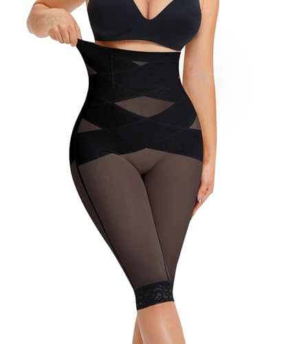 Junlan Bauchweg Unterhose Damen Shapewear Miederhose Stark Formend Hohe Taille Figurformende UnterwäSche Leggings Body Shaper Miederpants（Schwarz，S） von Junlan