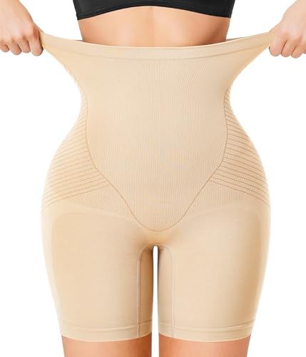 Junlan Bauchweg Unterhose Damen - Shapewear Nahtlose Miederhose mit Bein Hohe Taille Miederslips Figurformende Unterwäsche von Junlan