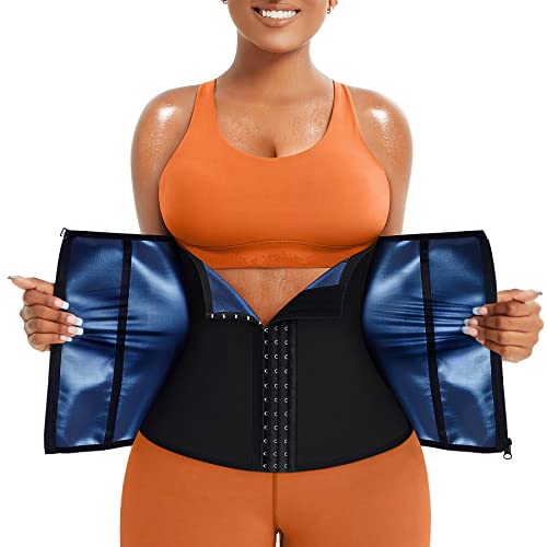 Junlan Bauchweggürtel Waist Trainer Damen Schwitzgürtel Zum Abnehmen Korsett Damen Bauchweg Fitness Gürtel Taillenformer Schweiß Ab Gürtel Taillen (schwarz, 3X-Large) von Junlan