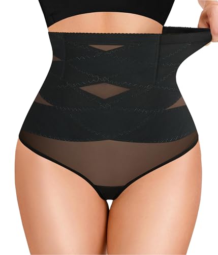 Junlan Shapewear Damen Bauchweg Unterhose Miederhose Hoher Taille Figurformende Tanga Unterwäsche Bauchkontrolle Miederpant Body Shaper von Junlan