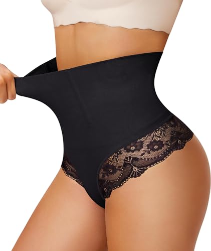 Junlan Shapewear Damen Miederslip Body Shaper Bauchweg Hohe Taille Nahtlos Mieder Unterhose Miederhose Damen Bauchweg String Shaping UnterwäSche(Schwarz,M) von Junlan