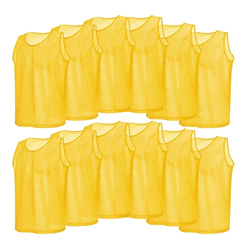 Junlucki 12er Pack Scrimmage Westen - Mesh Scrimmage Trainingswesten Mesh Fußballweste Atmungsaktive Trikots für Erwachsene Fußball Trainingstrikot, Geeignet für Erwachsene Jeder Größe von Junlucki