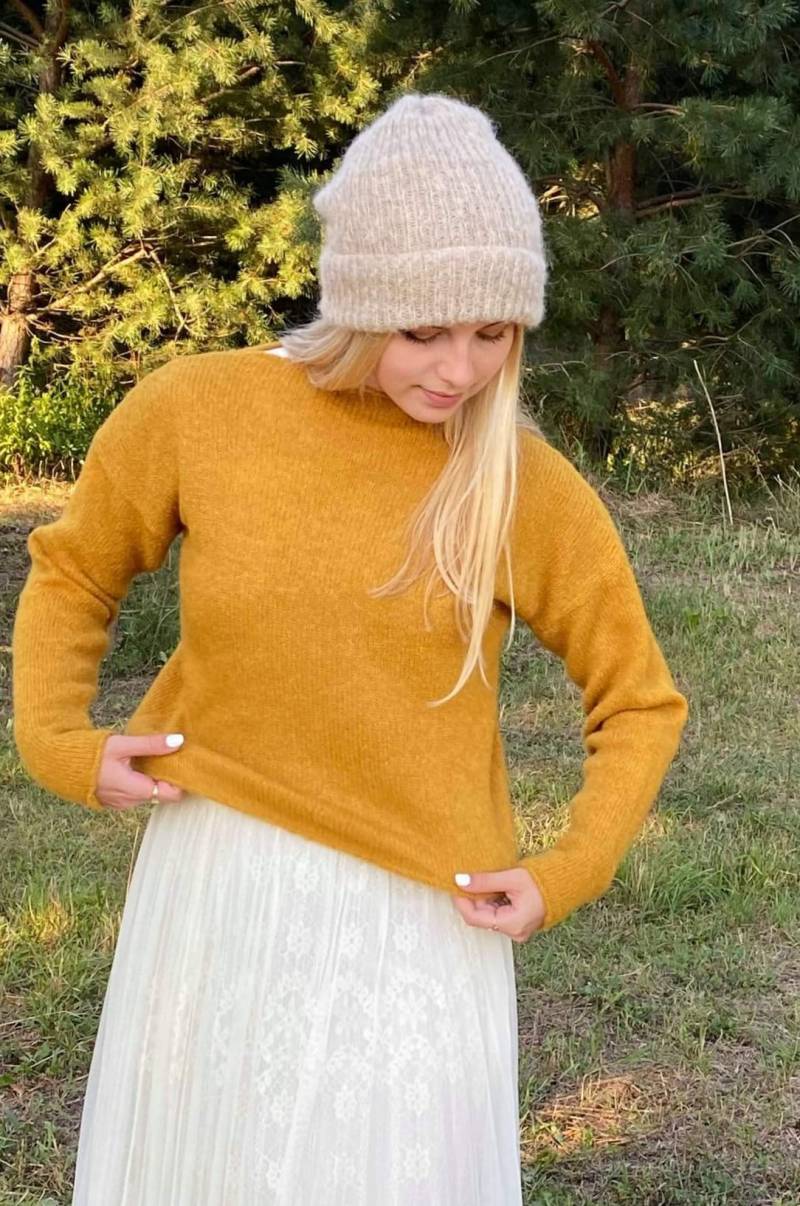 Alpaka Seidenpullover Handgemachter Pullover Warmer Frauen Strick Woll Frühlingspullover von Junman