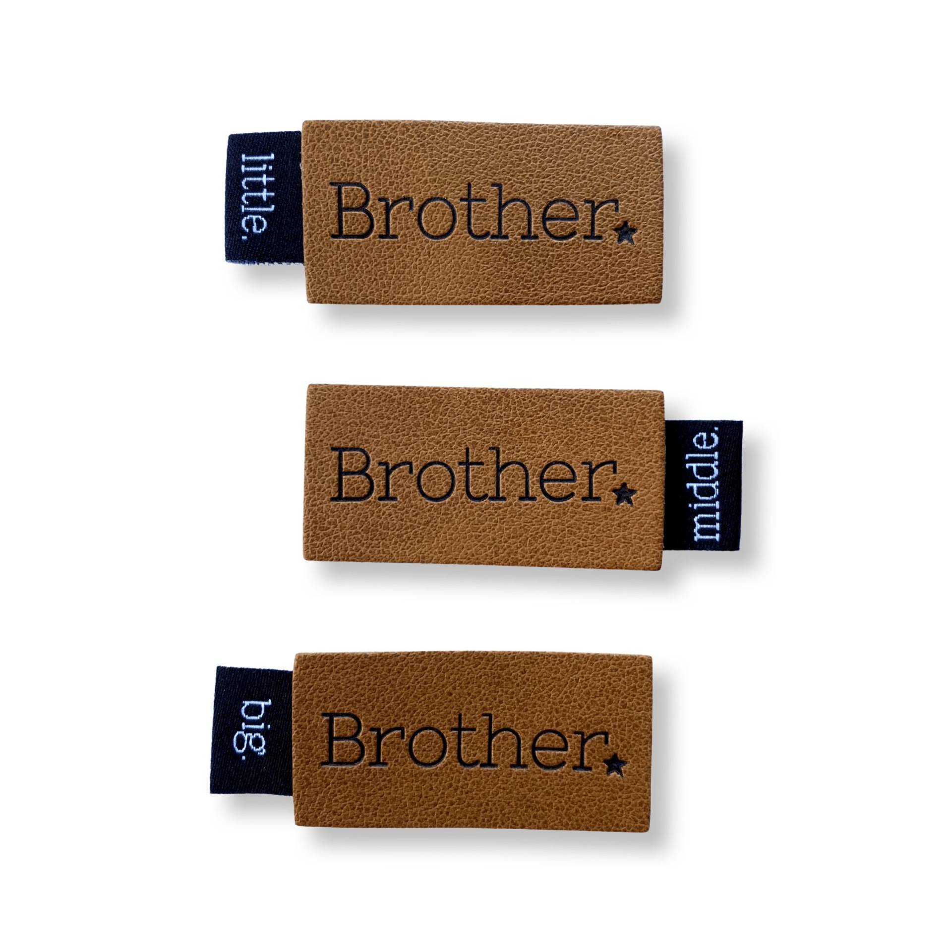 1 Set "Brother" Und "Little" Oder "Middle" "Big | Label Nähen Für Kinder Diy Iron On Aufbügelbar Kunstleder Vegan 1 Set "Brother" Und "Little" Oder "Middle" "Big | Label Nähen Für Kinder Diy Iron On Aufbügelbar Kunstleder Vegan von JunodesignAT