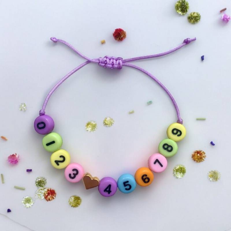 Buntes Kinder-Armband Mit Telefonnummer Personalisiert Kinder Kids Sos-Kinderarmband Notfallarmband Notfall von Junolie