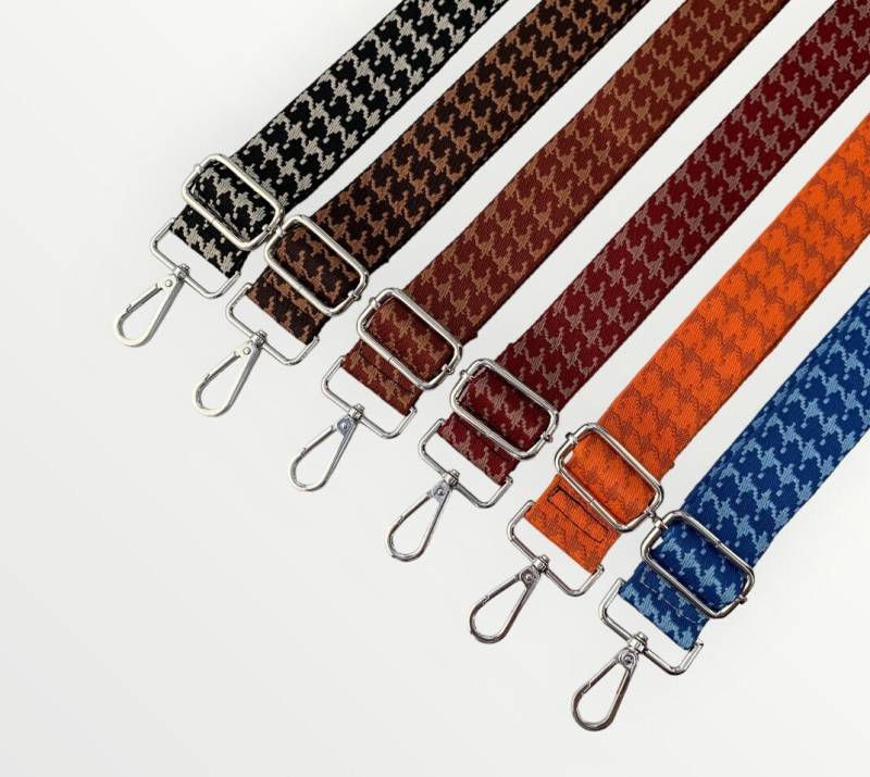 Taschengurt Taschenriemen Umhängegurt Stoff Bag Strap Wechselgurt Hahnentritt von Junolie