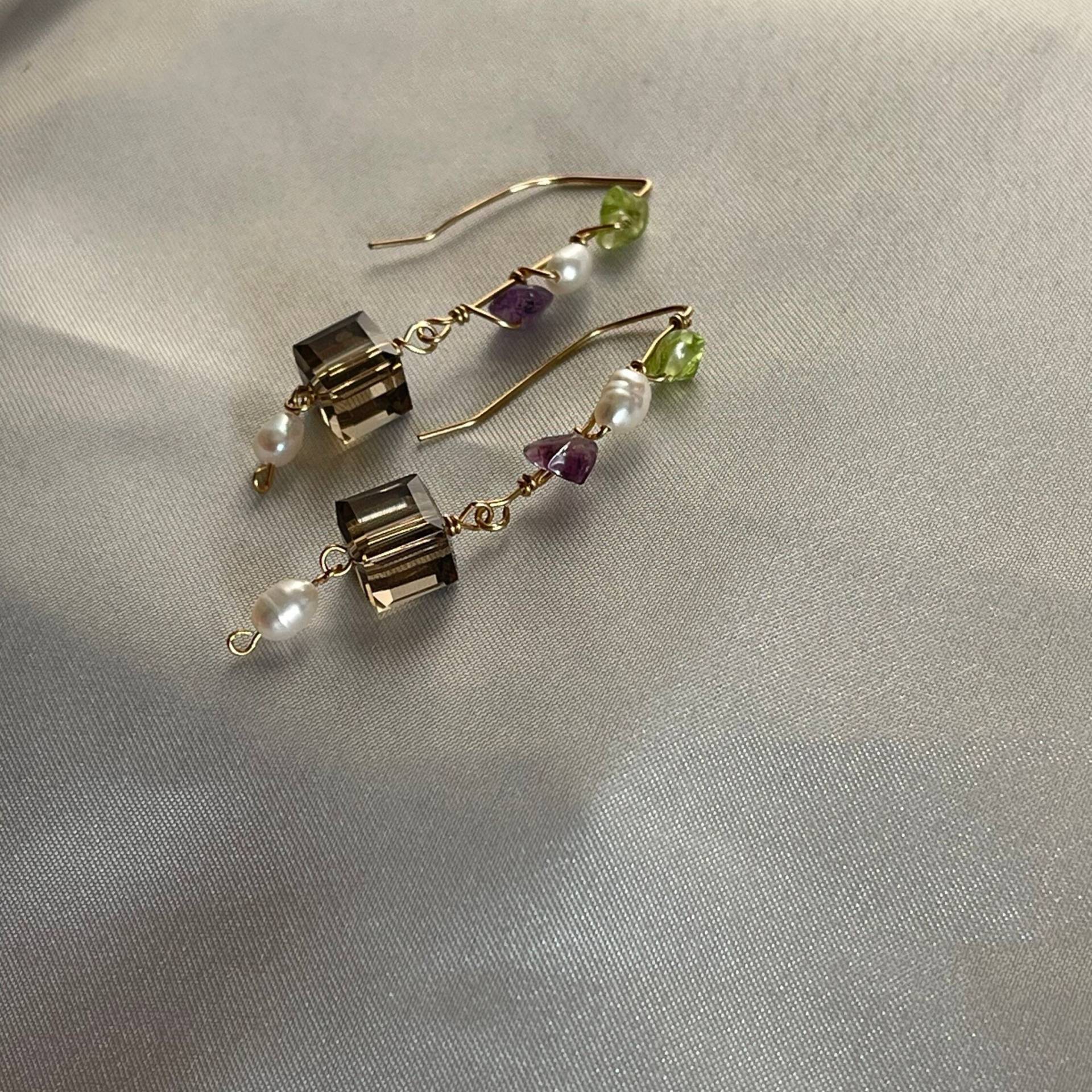 Diamantohrringe/Schwarze Würfelohrringe Diamantohrringe/Schwarze Würfelohrringe von JunrylGems