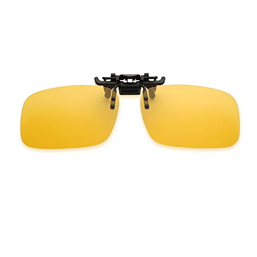 Junsika Polarisierte Nachtfahrbrille Clip Auf Sonnenbrillen FüR Herren Klassische Flip Up Polarisierte Linse Passen üBer Korrekturbrillen Unisex Sonnenbrille UV400 Schutz von Junsika