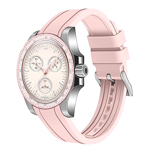 Juntan 20mm 22mm Uhrenarmbänder für Damen Herren Gebogene Enden Silikon Armband Weichem Kautschuk Sport Ersatz Uhrenarmband für Moonswatch Schnellverschluss Armbänder Männer Frauen von Juntan