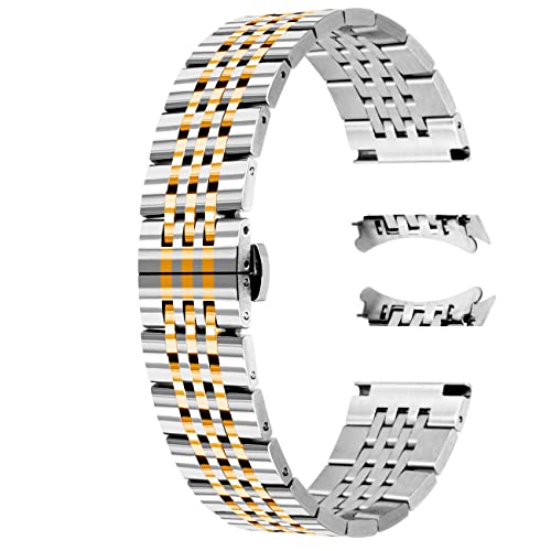 Juntan 20mm 22mm Metall Uhrenarmband Poliert Tapered Uhrenarmband Solid Curved Edelstahl Uhrenarmband für Männer Frauen Armband Two Tone Gold, Roségold, Silber, Schwarz Juntan 20mm 22mm Metall Uhrenarmband Poliert Tapered Uhrenarmband Solid Curved Edelstahl Uhrenarmband für Männer Frauen Armband Two Tone Gold, Roségold, Silber, Schwarz von Juntan
