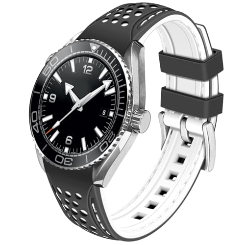 Juntan Two Tone Racing Watch Strap Silikon 20mm 22mm Watch Bands gebogene Enden Männer Frauen Juntan Two Tone Racing Watch Strap Silikon 20mm 22mm Watch Bands gebogene Enden Männer Frauen von Juntan