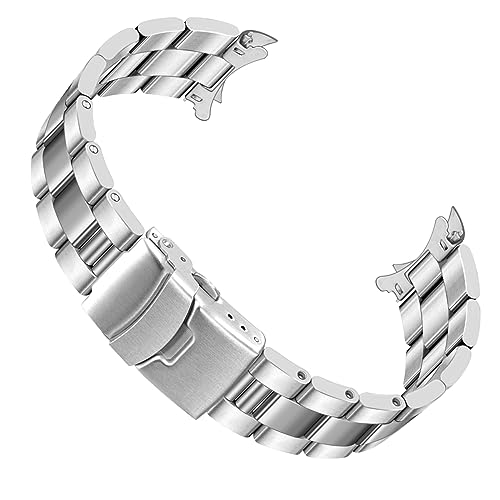 Juntan Uhrenarmband aus Edelstahl, gebogenes, massives Ende, konisch, 20 mm, 22 mm, Metall-Uhrenarmband, Faltschließe, Doppel-Fliplock-Schnalle, Silber/Schwarz, Gebürstetes und poliertes Silber, 20mm Juntan Uhrenarmband aus Edelstahl, gebogenes, massives Ende, konisch, 20 mm, 22 mm, Metall-Uhrenarmband, Faltschließe, Doppel-Fliplock-Schnalle, Silber/Schwarz, Gebürstetes und poliertes Silber, 20mm von Juntan