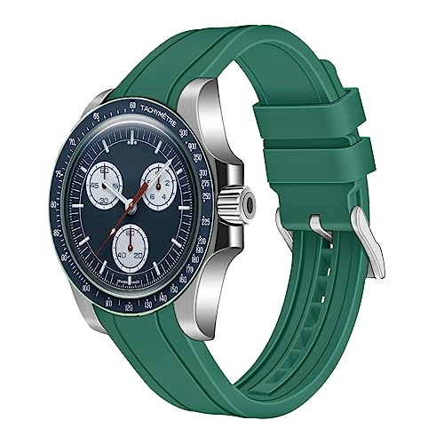 Juntan 20mm 22mm Uhrenarmbänder für Damen Herren Gebogene Enden Silikon Armband Weichem Kautschuk Sport Ersatz Uhrenarmband für Moonswatch Schnellverschluss Armbänder Männer Frauen von Juntan