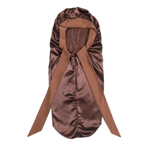 Junterone Schlafkappe für Damen, geflochtenes Haar mit langem Schwanz, Nachtkappe, Duschhaube für Sauna, Badekappe, einfach zu verwenden, hochwertiger Kaffee Junterone Schlafkappe für Damen, geflochtenes Haar mit langem Schwanz, Nachtkappe, Duschhaube für Sauna, Badekappe, einfach zu verwenden, hochwertiger Kaffee von Junterone