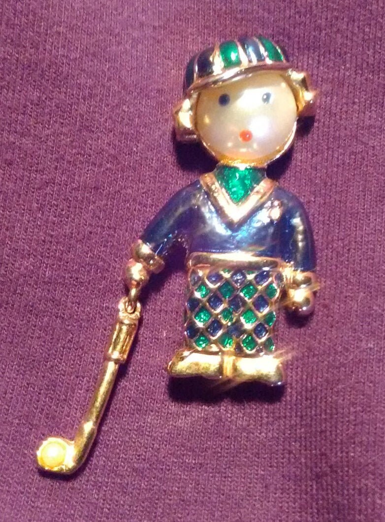 Boy Golfer Pin Boy Golfer Pin von Juntiqueaux