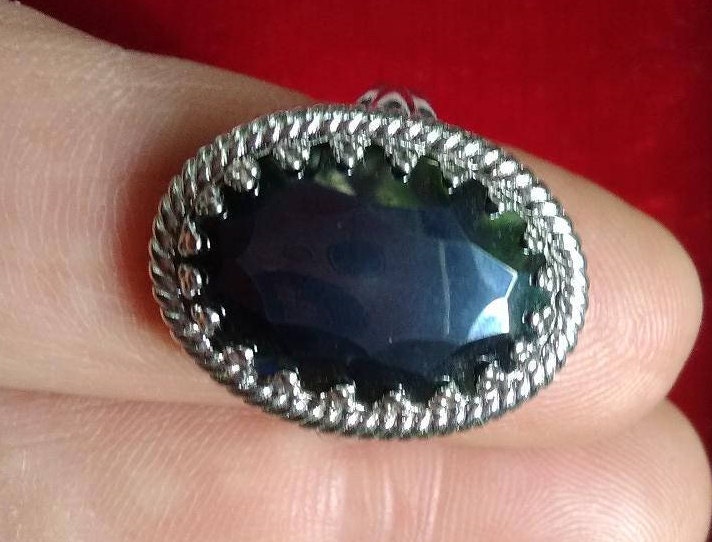 Hämatit Und Silber Ring Gr. 7.5 von Juntiqueaux