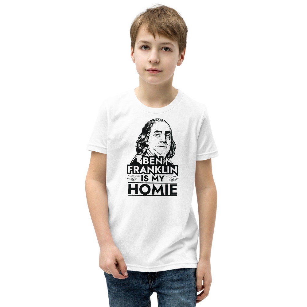 Benjamin Franklin Is My Homie Ben Jugend Kurzarm T-Shirt von JuntoTees