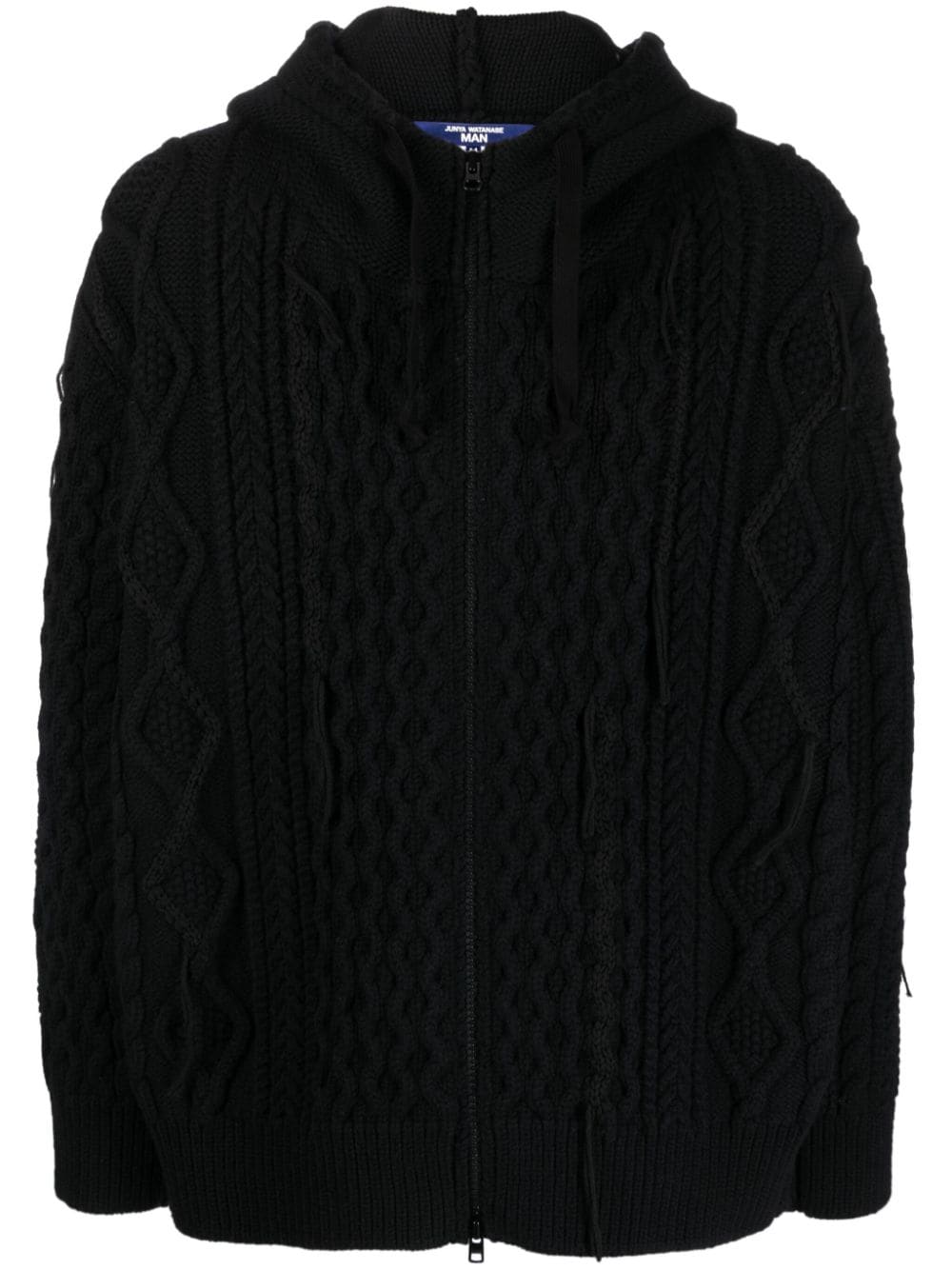 Junya Watanabe MAN Hoodie mit Zopfmuster - Schwarz von Junya Watanabe MAN