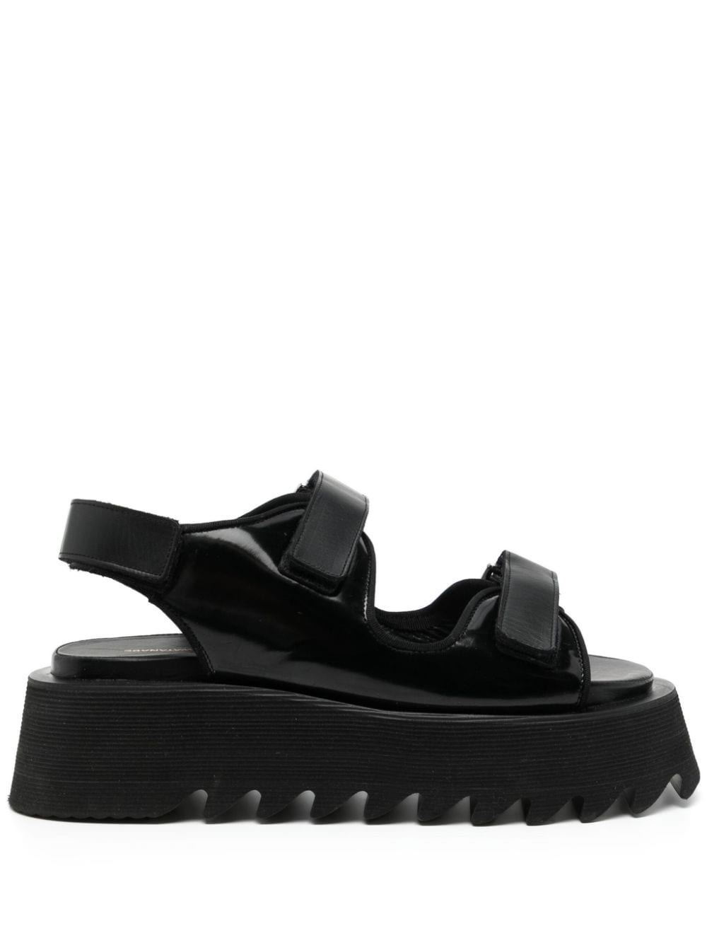 Junya Watanabe Flatform-Sandalen mit Profilsohle - Schwarz von Junya Watanabe