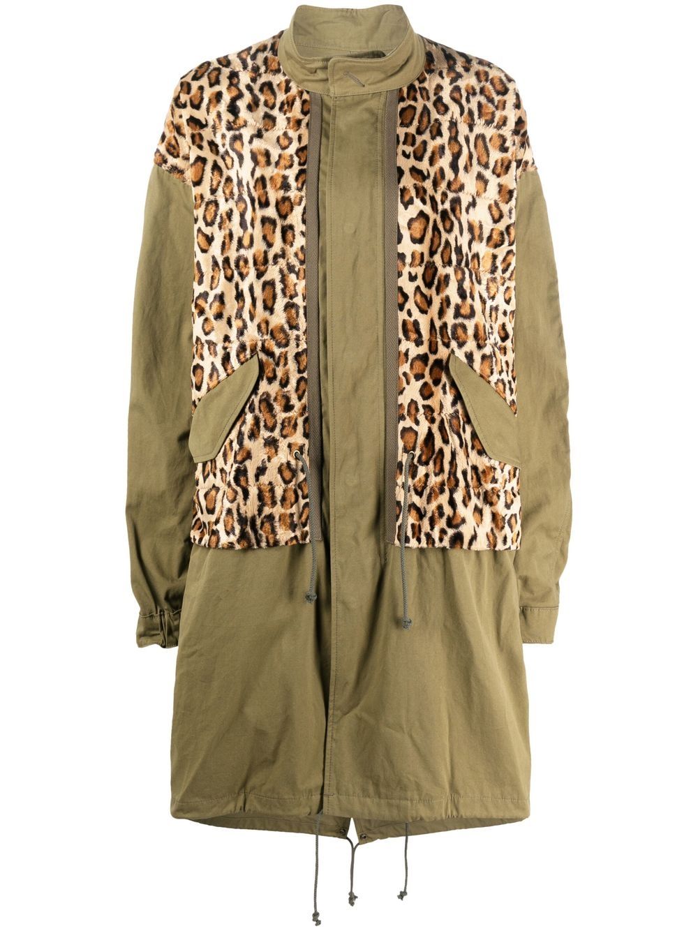 Junya Watanabe Parka mit Leoparden-Print - Grün von Junya Watanabe