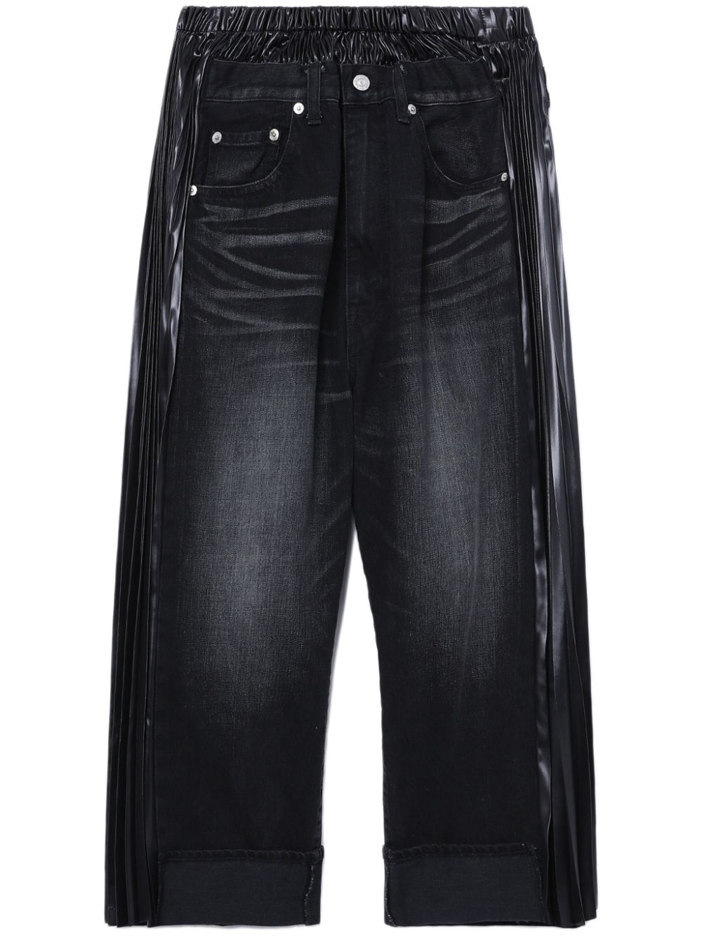 Junya Watanabe Weite Cropped-Jeans - Schwarz von Junya Watanabe