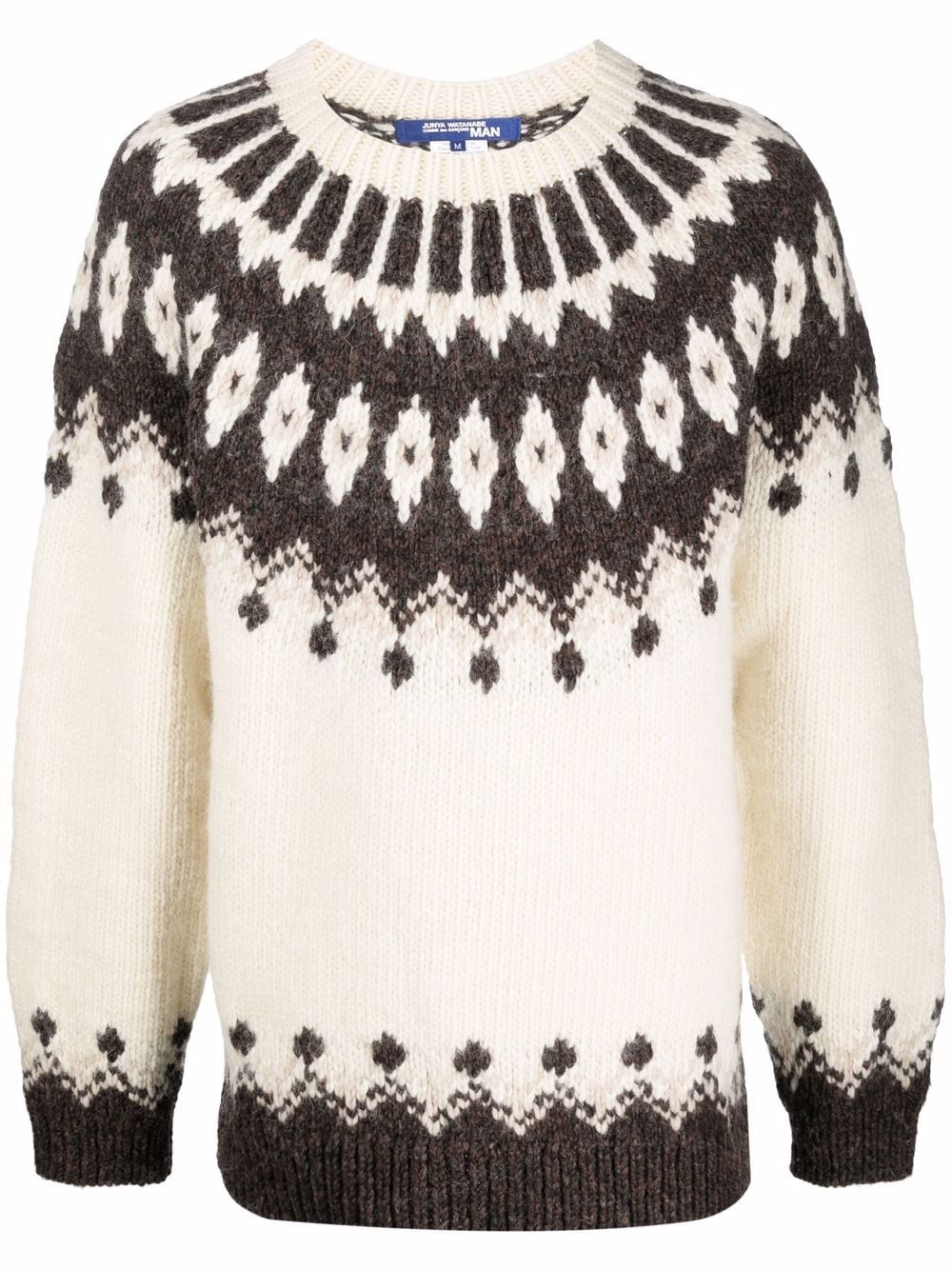 Junya Watanabe MAN Gestrickter Intarsien-Pullover - Nude von Junya Watanabe MAN