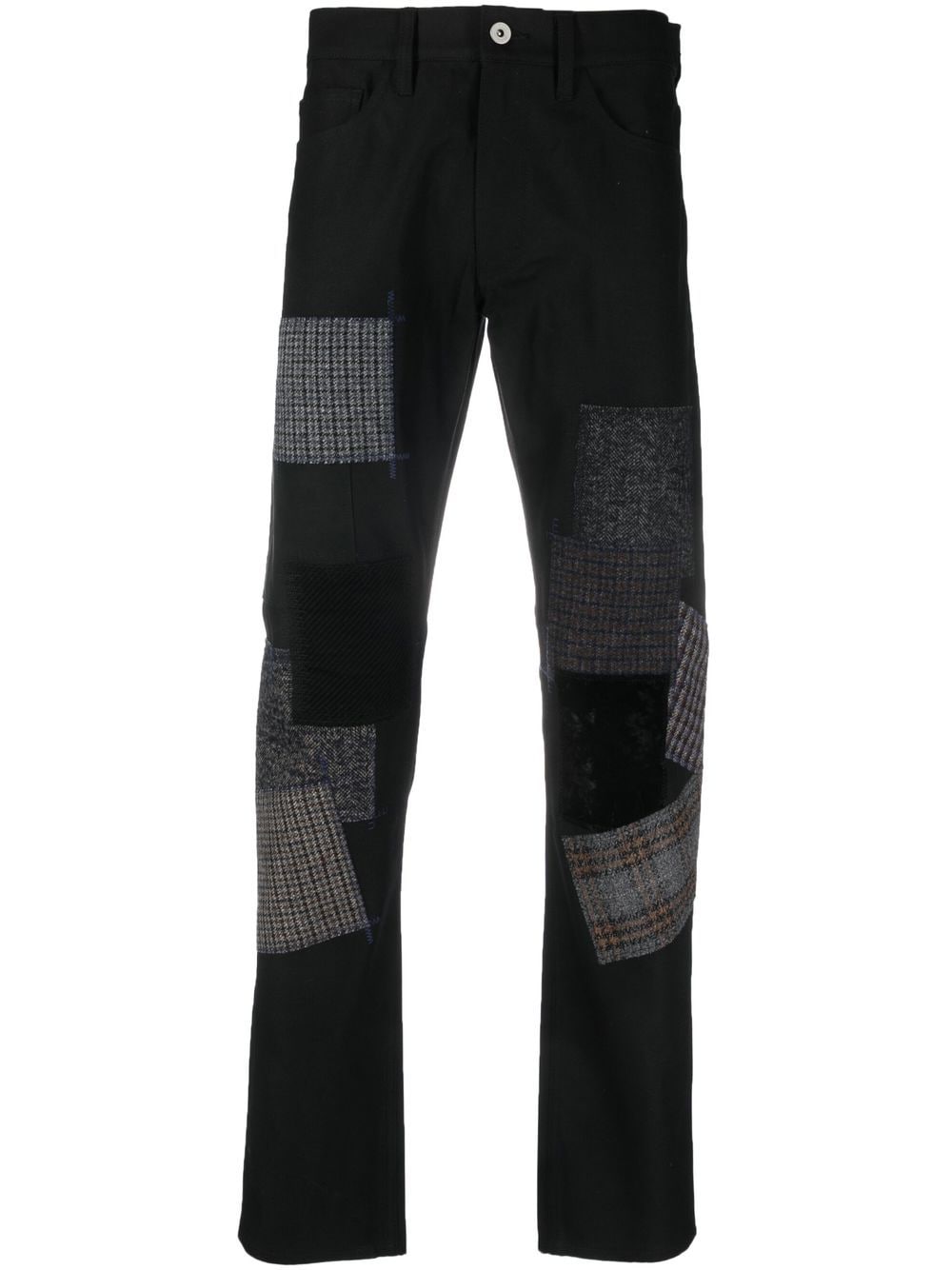 Junya Watanabe MAN Gerade Jeans mit Patchwork-Detail - Schwarz von Junya Watanabe MAN