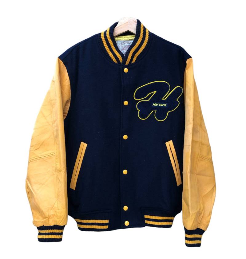 Vintage Havard Universität Varsity Jacke Aus Wolle von JunyaVintageFashion