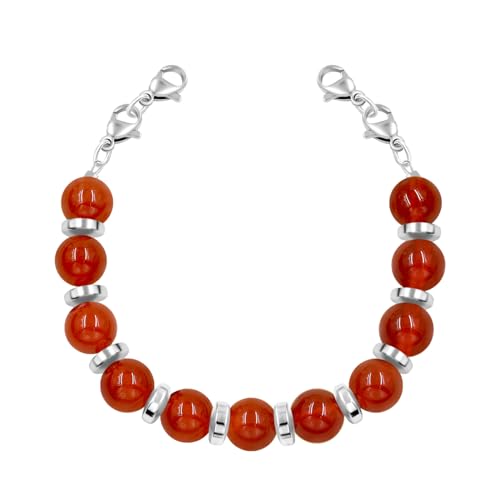 JunyiDIY Ersatz-Armband mit halbfertigen natürlichen Kristall- und Hämatit-Perlen, mit Karabinerverschluss, personalisierbar, medizinischer Alarm oder stilvolles Armband für Damen und Herren, von JunyiDIY