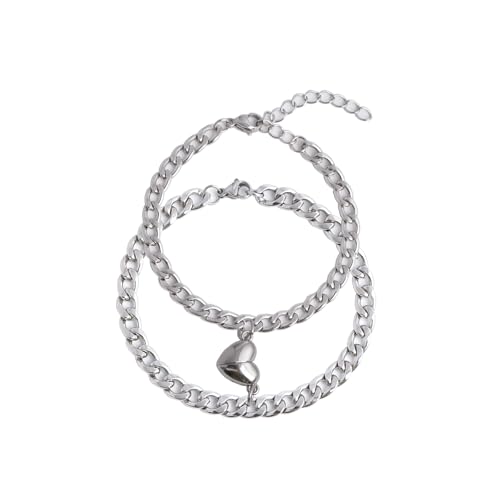 Paar Armband Herren Damen Geschenk : Geschenk fur Paare Armbänder, Herz Armkette Schmuck für Männer Frauen, Pärchen Armbänder Silber Edelstahl Freund Ehemann, Modeschmuck Weihnachten Tag Vatertag Paar Armband Herren Damen Geschenk : Geschenk fur Paare Armbänder, Herz Armkette Schmuck für Männer Frauen, Pärchen Armbänder Silber Edelstahl Freund Ehemann, Modeschmuck Weihnachten Tag Vatertag von Juozyve
