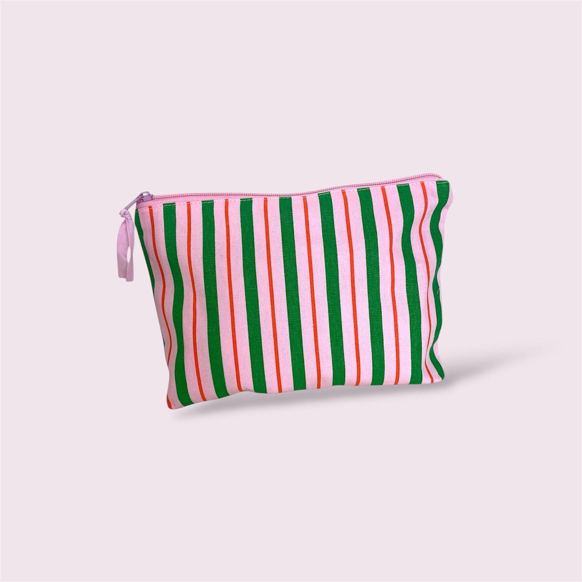 Kulturbeutel Baumwolltasche Kosmetiktasche Streifen Geschenk Für Die Freundin 26 X 3 17, 5 cm Gestreift Muttertag von JuperStudio