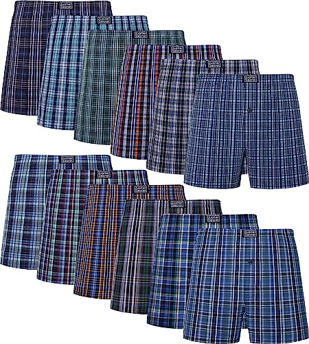 JupiterSecret Boxershorts Herren 100% Baumwolle Unterhosen Männer 12er Packs Vielen Farben von JupiterSecret