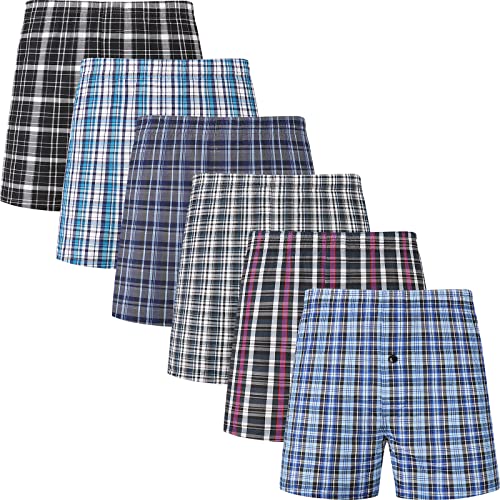 JupiterSecret Boxershorts Herren Baumwolle Unterhosen Männer Amarican Boxershorts 6er und 10er Packs, 6er Pack Schwarz, L von JupiterSecret