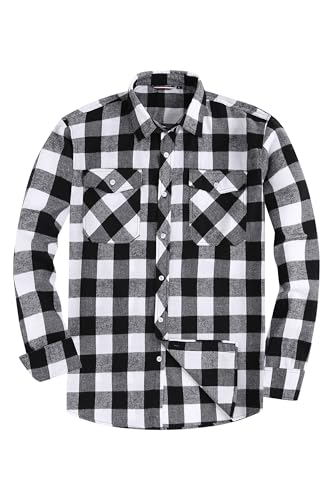JupiterSecret Flanellhemd Herren, Langarm Kariertes Hemd Regular Fit mit Button Down Kragen und Brusttasche JupiterSecret Flanellhemd Herren, Langarm Kariertes Hemd Regular Fit mit Button Down Kragen und Brusttasche von JupiterSecret