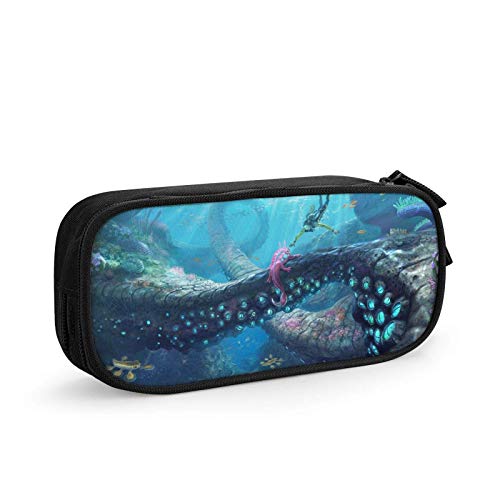 Jupsero Subnautica Pencil Case Pen Case mit Reißverschluss Hochleistungs-Stifttasche Organizer Aufbewahrungstasche für das Schulbüro Teen Girl Boy Men WomenBlack von Jupsero